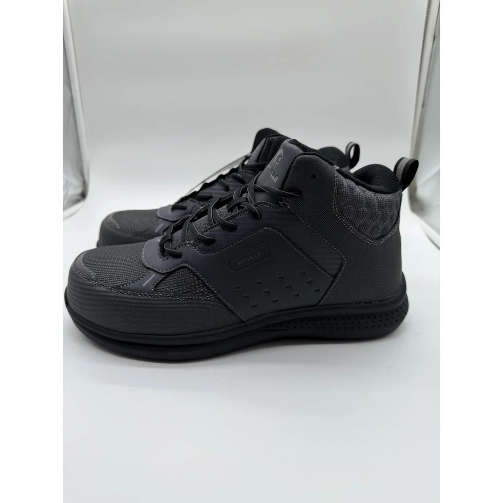 FitVille High-top SteelCore V2 Mens Steel Toe Work Boots Steel Grey‎ 10.5W New